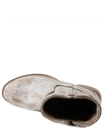 Diba True West Haven Pull-on Distressed Leather Western Boots In White