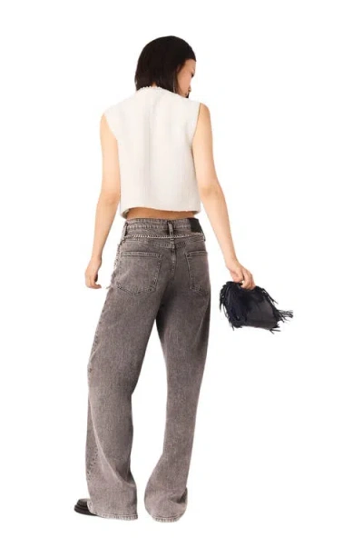 Maje Womens Ecru Sleeveless Bead-embellished Tweed Jacket In Neutral