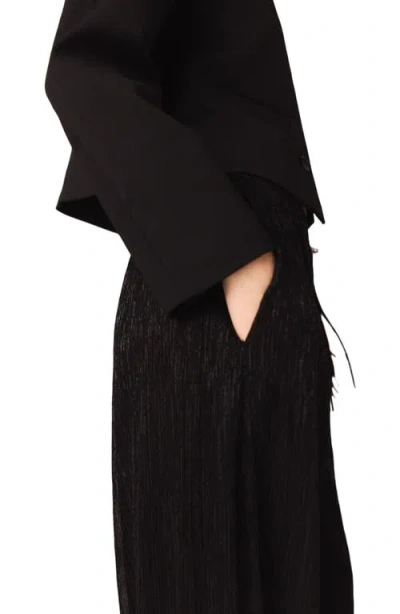 Maje Metallic Harem Trousers In Black