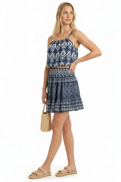 Change Of Scenery Devon Tiered Mini Skirt In Multi