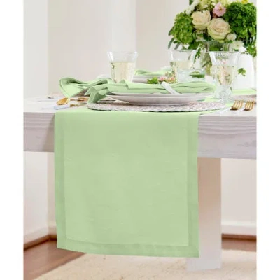 Solino Home Linen Table Runner In Green