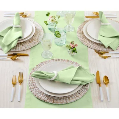 Solino Home Linen Table Runner In Green