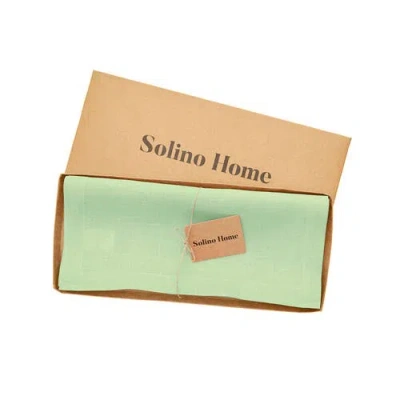 Solino Home Linen Table Runner In Green
