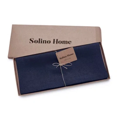 Solino Home Linen Table Runner In Blue