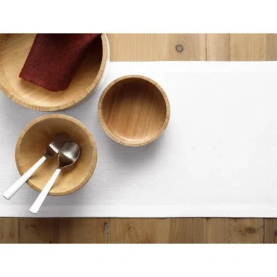 Solino Home Linen Table Runner In White