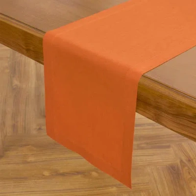 Solino Home Linen Table Runner In Orange