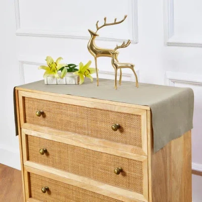 Solino Home Linen Table Runner In Neutral