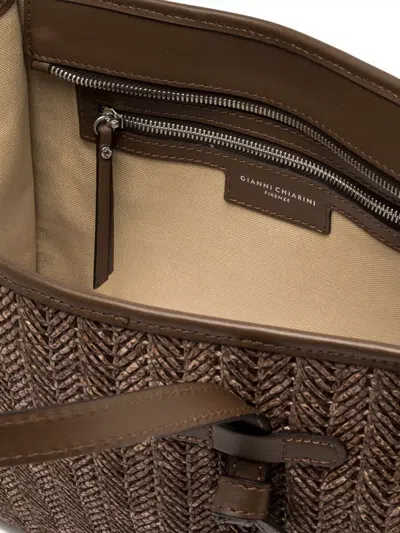 Gianni Chiarini Miss Marcella 32 Tote Bag Buckle Handles In Brown
