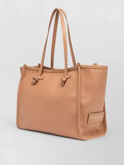 Gianni Chiarini Marcella Tote Bag Double Handles Knotted In Orange
