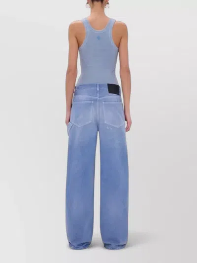Haikure Winona Bull Wide Leg Denim Trousers In Blue