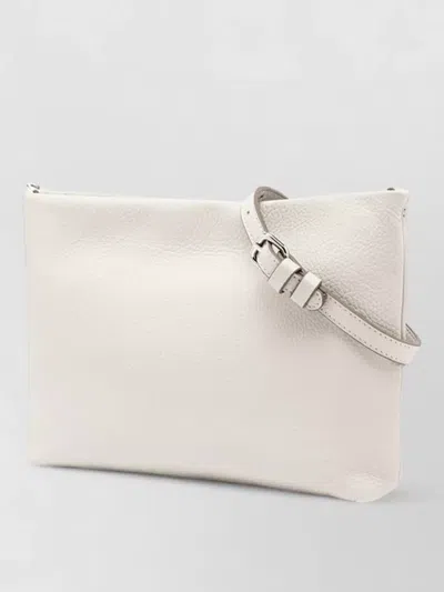 Gianni Chiarini Brenda Clutch Bag Textured Finish Straps In White