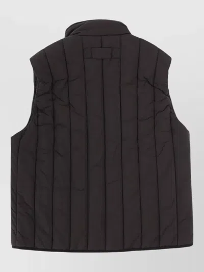 Hugo Boss Breno Vest Regular Fit High Collar In Black