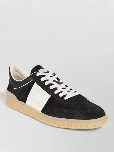 Valentino Upvillage Logo Sneakers Round Toe Rubber In Black