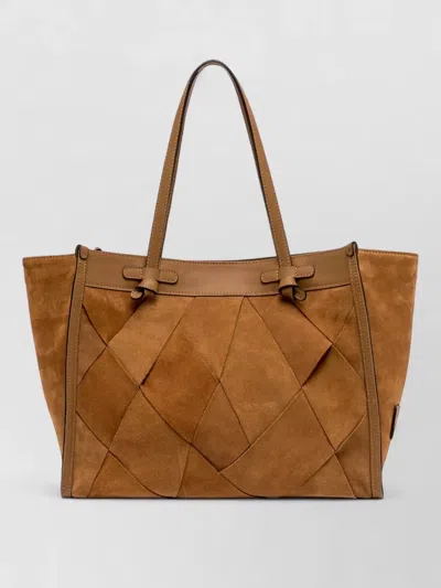 Gianni Chiarini Marcella Tote Bag Dual Handles Quilting In Brown