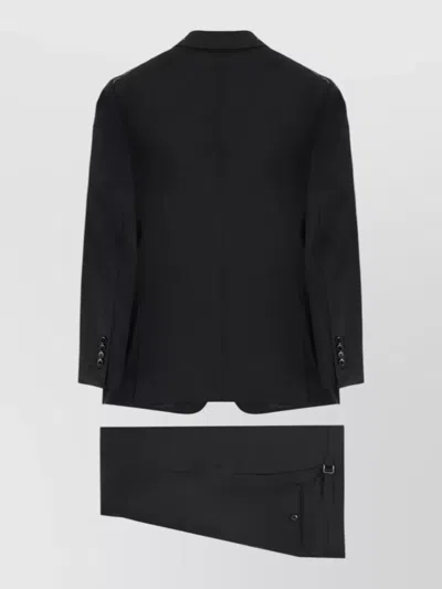 Tom Ford Shelton Overcheck Tailored Two Piece Suit In Black