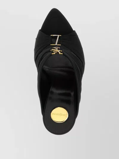 Saint Laurent Emilie Mules Open Toe Stiletto Heel