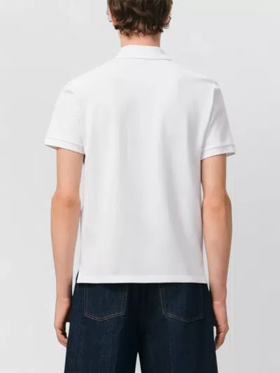 Ami Alexandre Mattiussi Ami Paris Men White Polo Shirt With Adc Embroidery On The Front And Classic Collar In Cotton Man In Multi