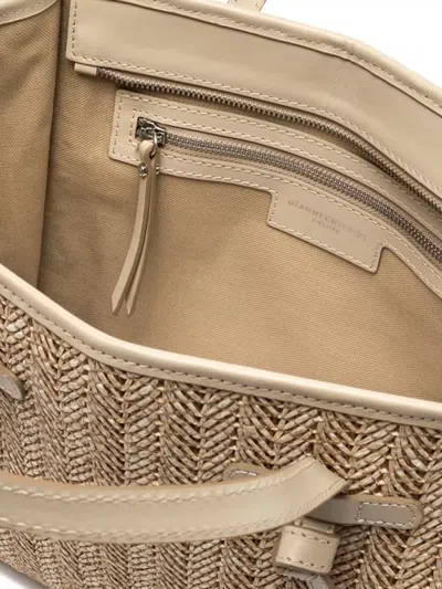 Gianni Chiarini Miss Marcella Tote Bag Woven Texture In Brown