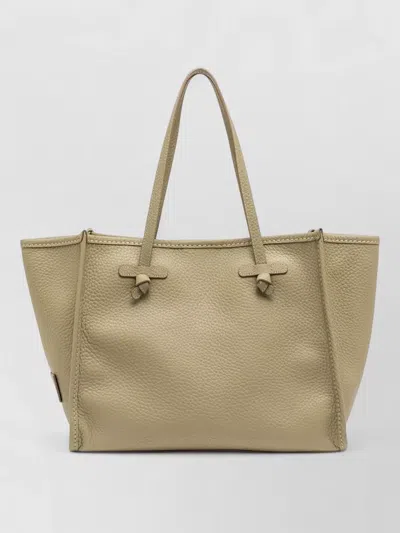 Gianni Chiarini Marcella Tote Bag Detachable Pouch Leather In Neutral