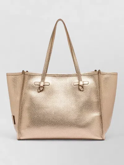 Gianni Chiarini Marcella Tote Bag Dual Handles Metallic In Gold