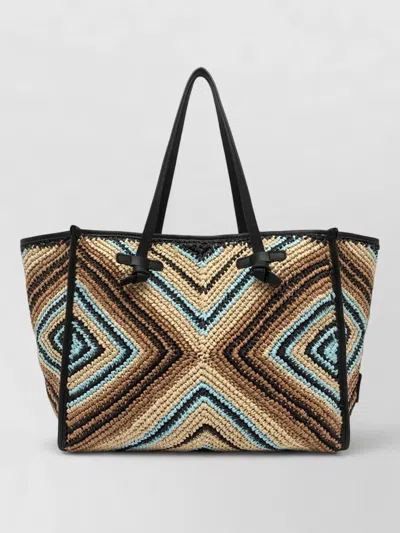 Gianni Chiarini Marcella Tote Bag Dual Handles Woven Design In Multi