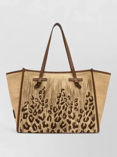 Gianni Chiarini Marcella Tote Bag Animal Pattern Texture In Brown