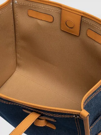 Gianni Chiarini Marcella Denim Tote Bag Leather Trim