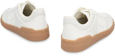 Valentino Garavani Nappa Leather Upvillage Round Toe Sneakers In White