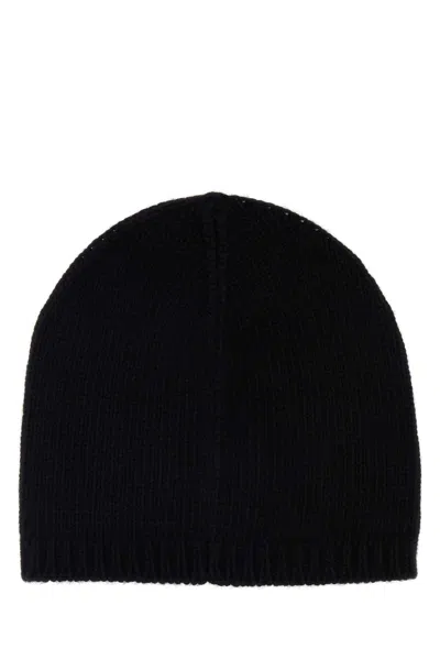 Dsquared2 Dsquared Women Black Wool Blend Beanie Hat In Multi