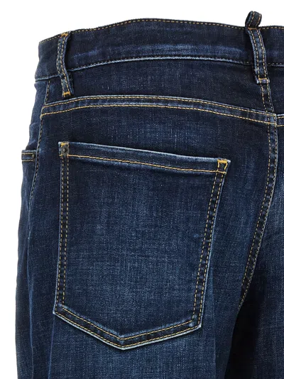 Dsquared2 Wide-leg Jeans With Classic Five-pocket Design In Blue