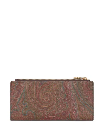 Etro Arnica Printed Wallet In Multi