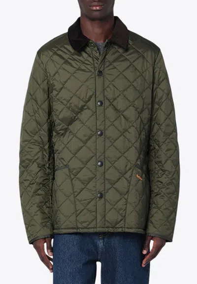 Barbour Heritage Liddesdale Quilted Jacket In Green
