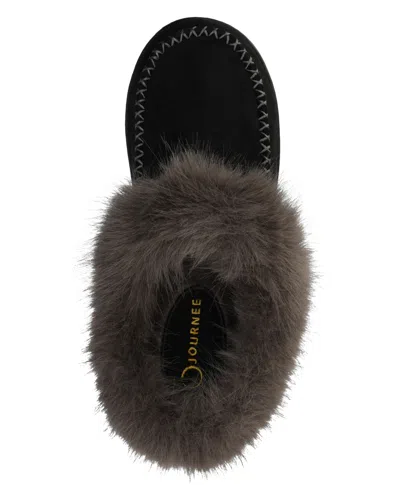 Journee Collection Women's Taran Round Toe Clog Slippers In Black