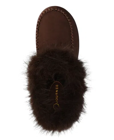 Journee Collection Women's Taran Round Toe Clog Slippers In Brown