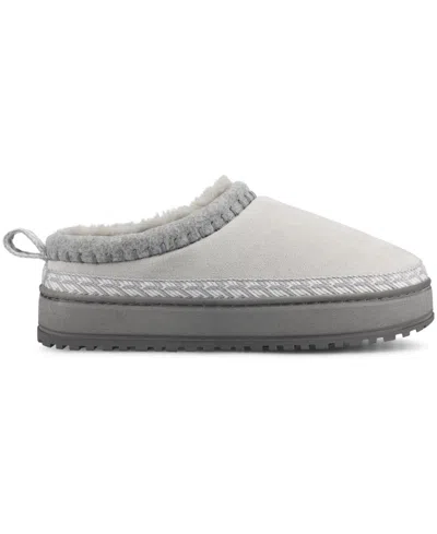Journee Collection Women's Tarika Round Toe Clog Slippers In Gray