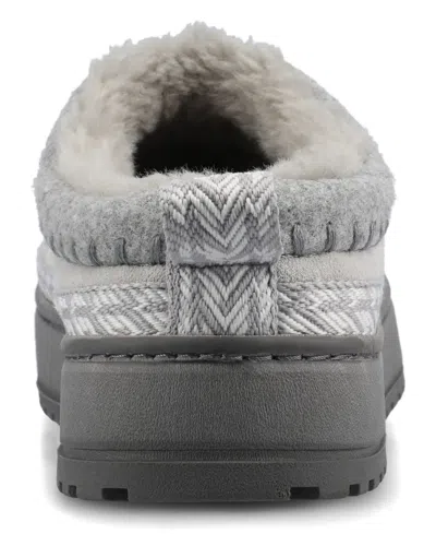 Journee Collection Women's Tarika Round Toe Clog Slippers In Gray