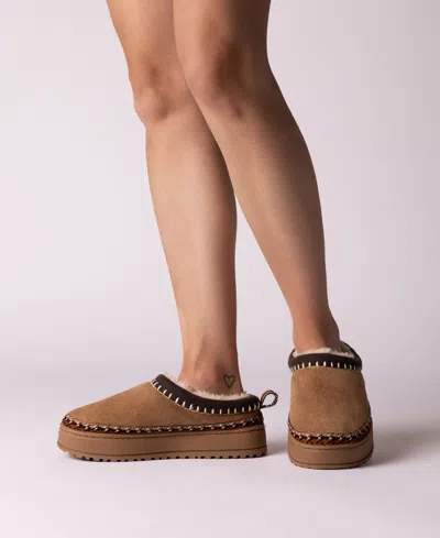 Journee Collection Women's Tarika Round Toe Clog Slippers In Brown