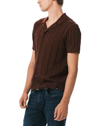 Buffalo David Bitton Men's Wasko Button-up Sweater Shirt In Brown