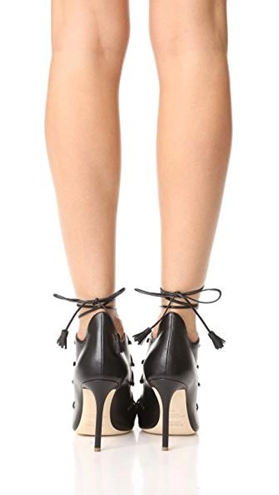 Shop Malone Souliers Savannah Lace Up Sandals In Black