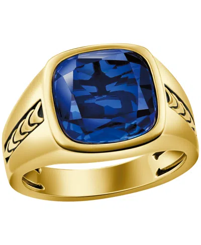 Bulova Men's Gold Plated Statement Ring In Gold