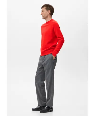 Mango Raglan Sleeve Wool Sweater In Red