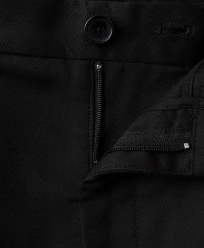 Mango Dublino Slim Fit Flat Front Stretch Stretch Chinos In Black