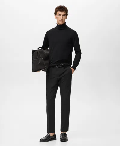 Mango Men's Wool Turtleneck Sweater In Black