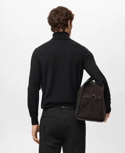Mango Men's Wool Turtleneck Sweater In Black