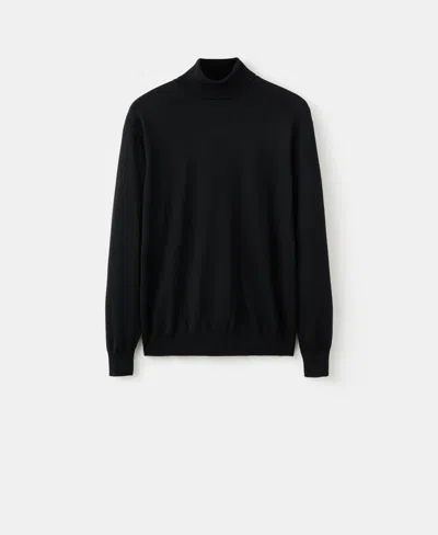 Mango Men's Wool Turtleneck Sweater In Black
