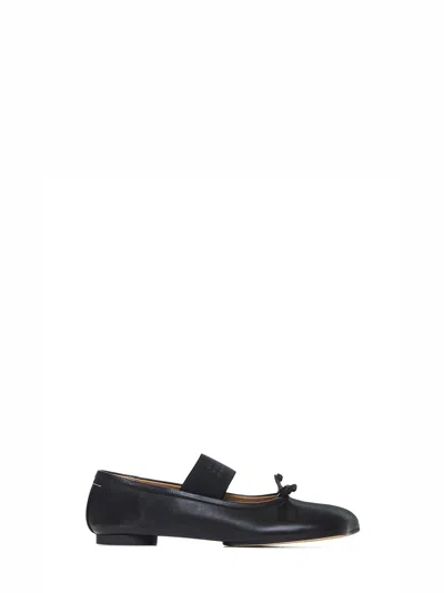 Mm6 Maison Margiela Mm6 By Maison Margiela Ballerina Anatomic Leather Flats In Black