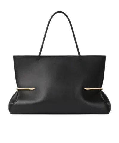 Givenchy Pinch Squeezed Horizontal Tote Bag In Nappa Leather In Black