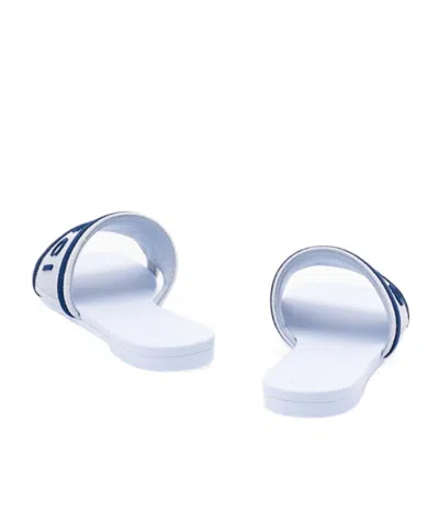 Gucci Logo-stripe Sandals In White