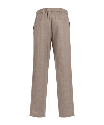 Antonelli Lace-up Detail Casual Pants In Brown