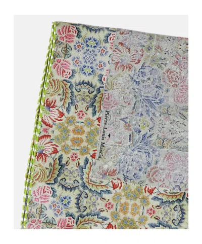 Pierre-louis Mascia Floral Patterned Silk Scarf In Gray